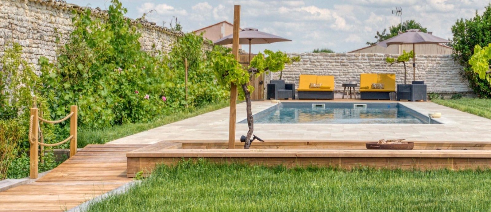 Terrasse et jardin accessibles — Domaine Slow-Life PMR
